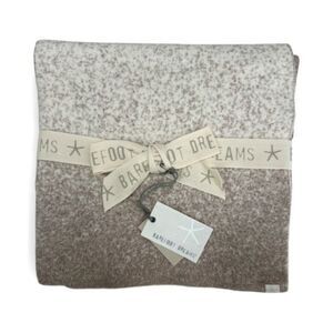 NWT Barefoot Dreams Cream Taupe CozyChic Lite Knit Confetti Scarf One Size